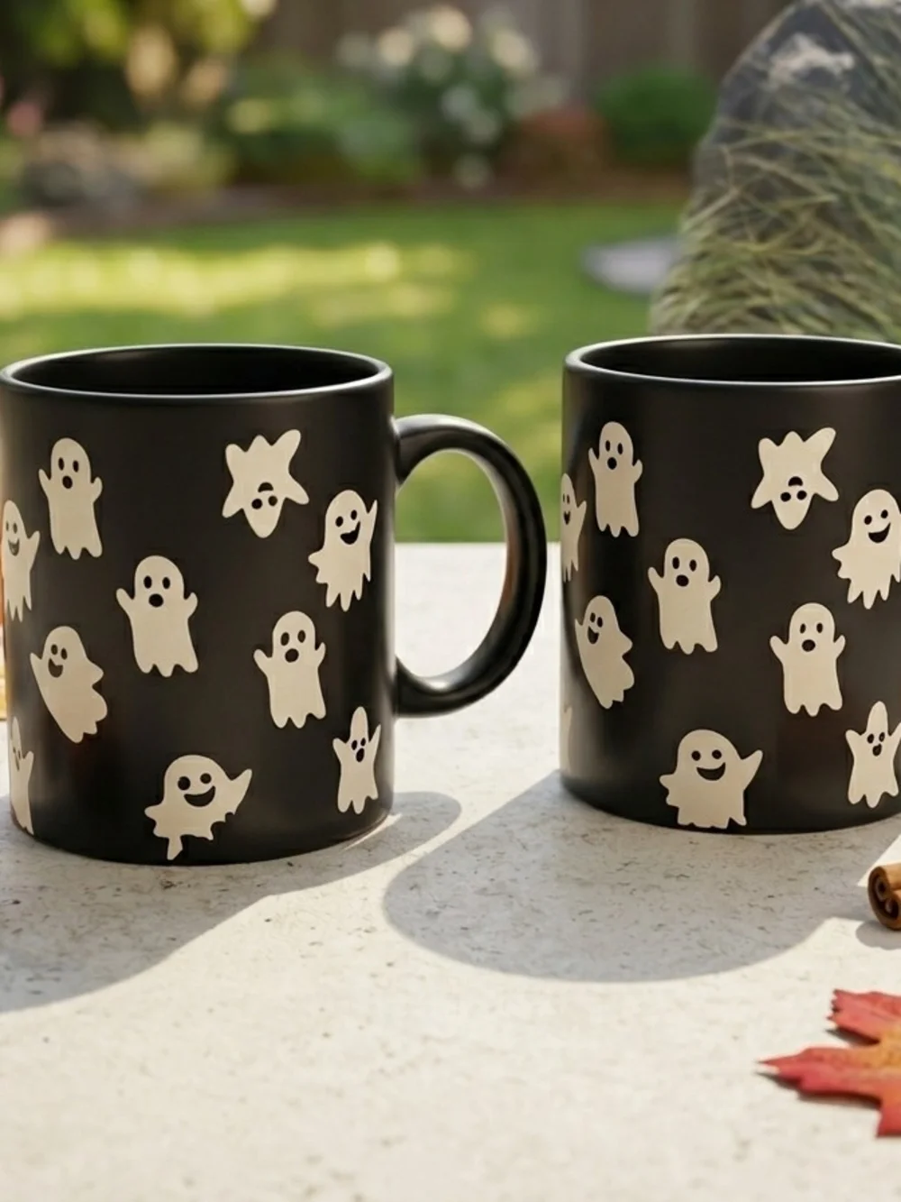 Two Halloween Ghost Mugs